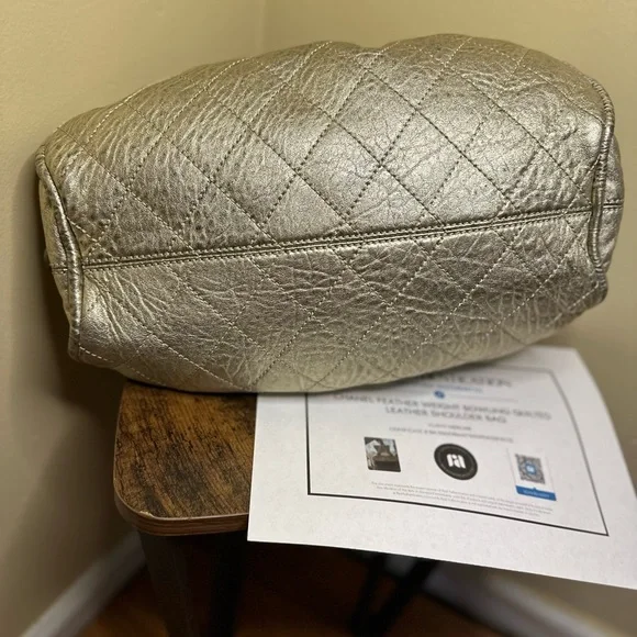 WIN THIS FOR $3!! Vintage Chanel Feather Weight Bowling Quilted Leather Bag - Picture 7 of 11